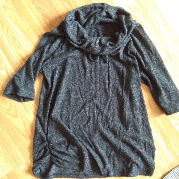 Soft Heather Grey Cowl Neck Sweater - Picture 4 of 4